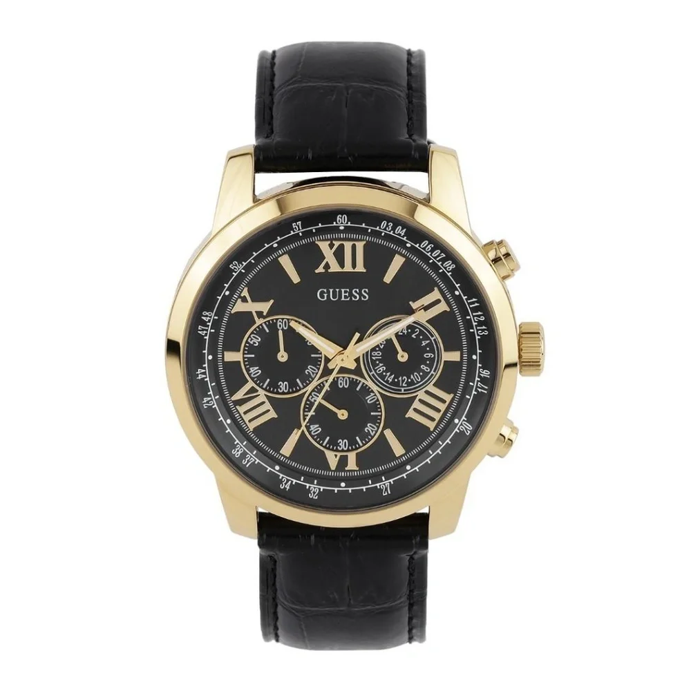 GUESS Horizon Genuine Leather Band Analog Watch
